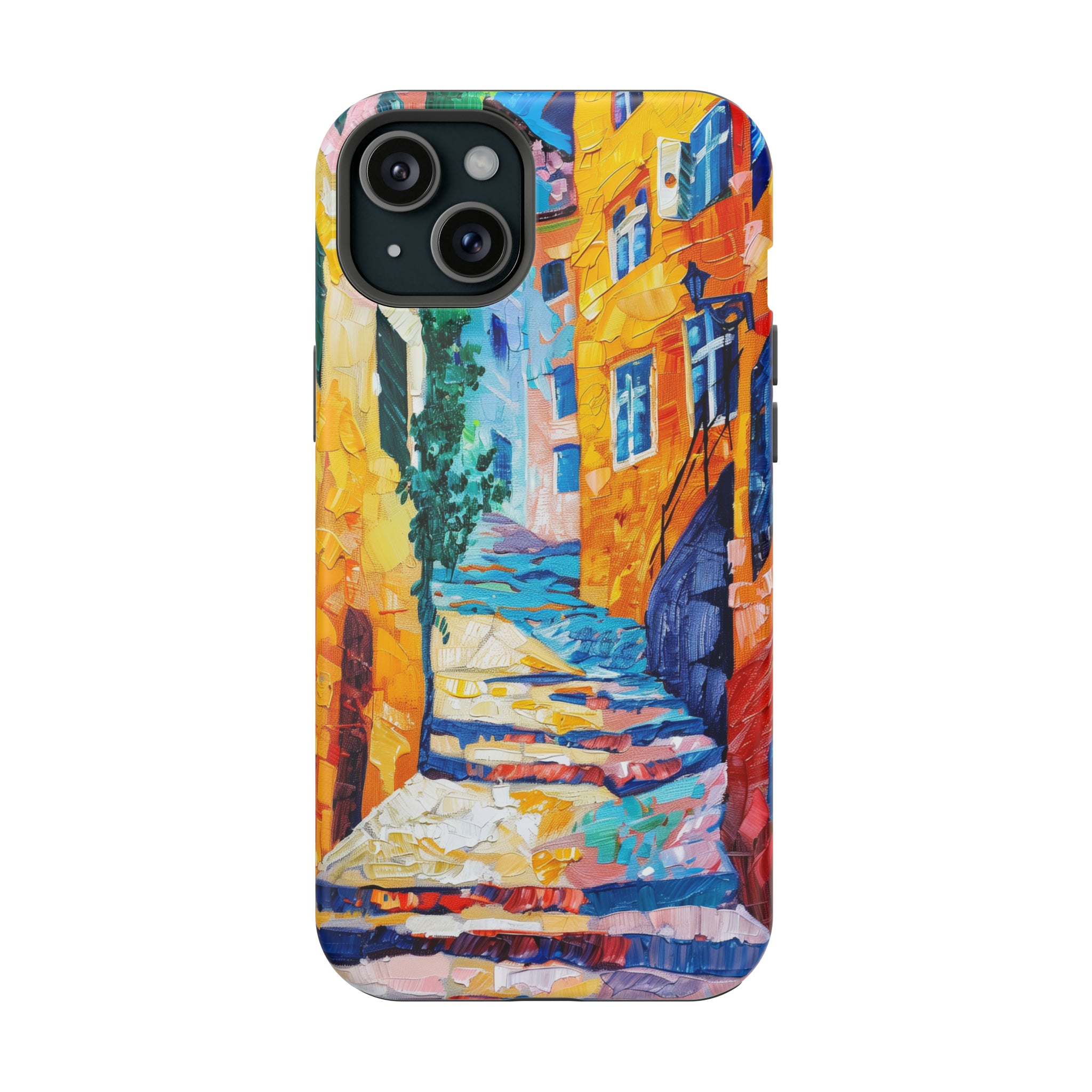 STIKISS™ Oil Paints Collection 01-014 Cozy Alleyway iPhone MagSafe Tough Case