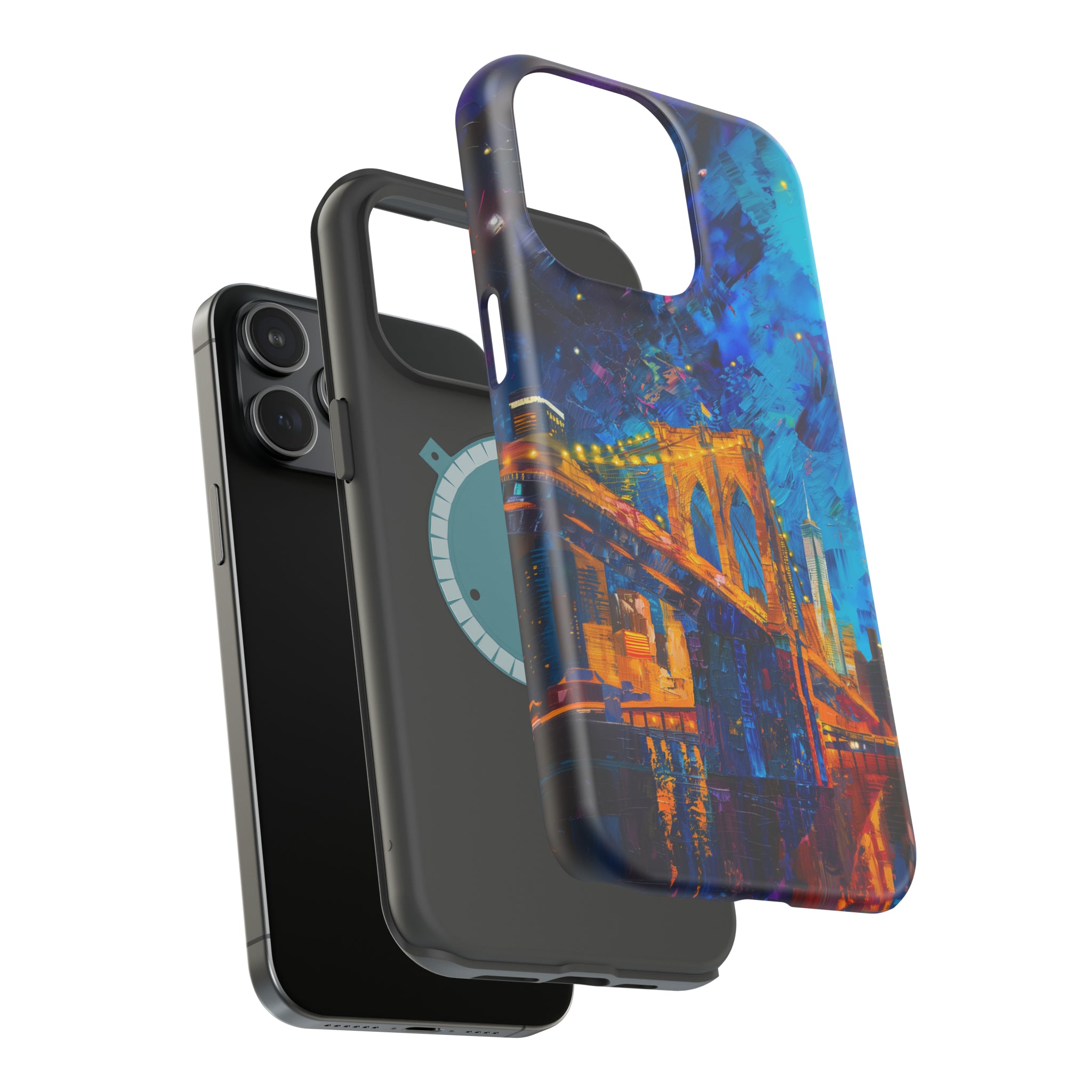 STIKISS™ Oil Paints Collection 01-007 Brooklyn Bridge iPhone MagSafe Tough Case