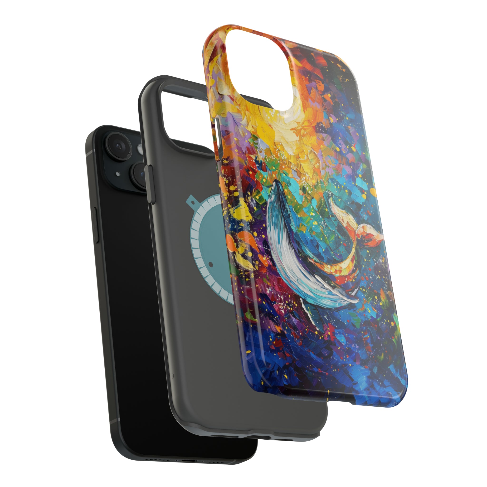 STIKISS™ Oil Paints Collection 01-019 Whale iPhone MagSafe Tough Case