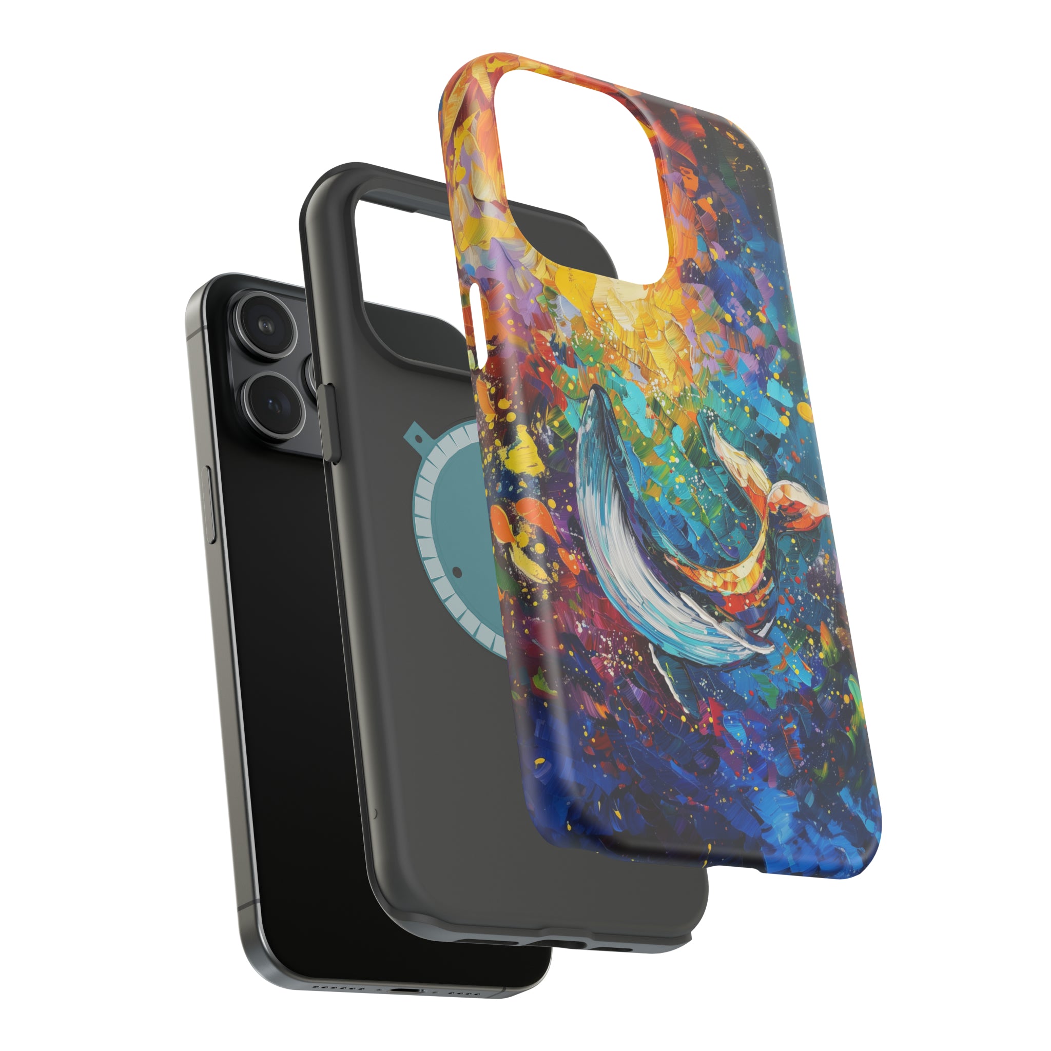 STIKISS™ Oil Paints Collection 01-019 Whale iPhone MagSafe Tough Case