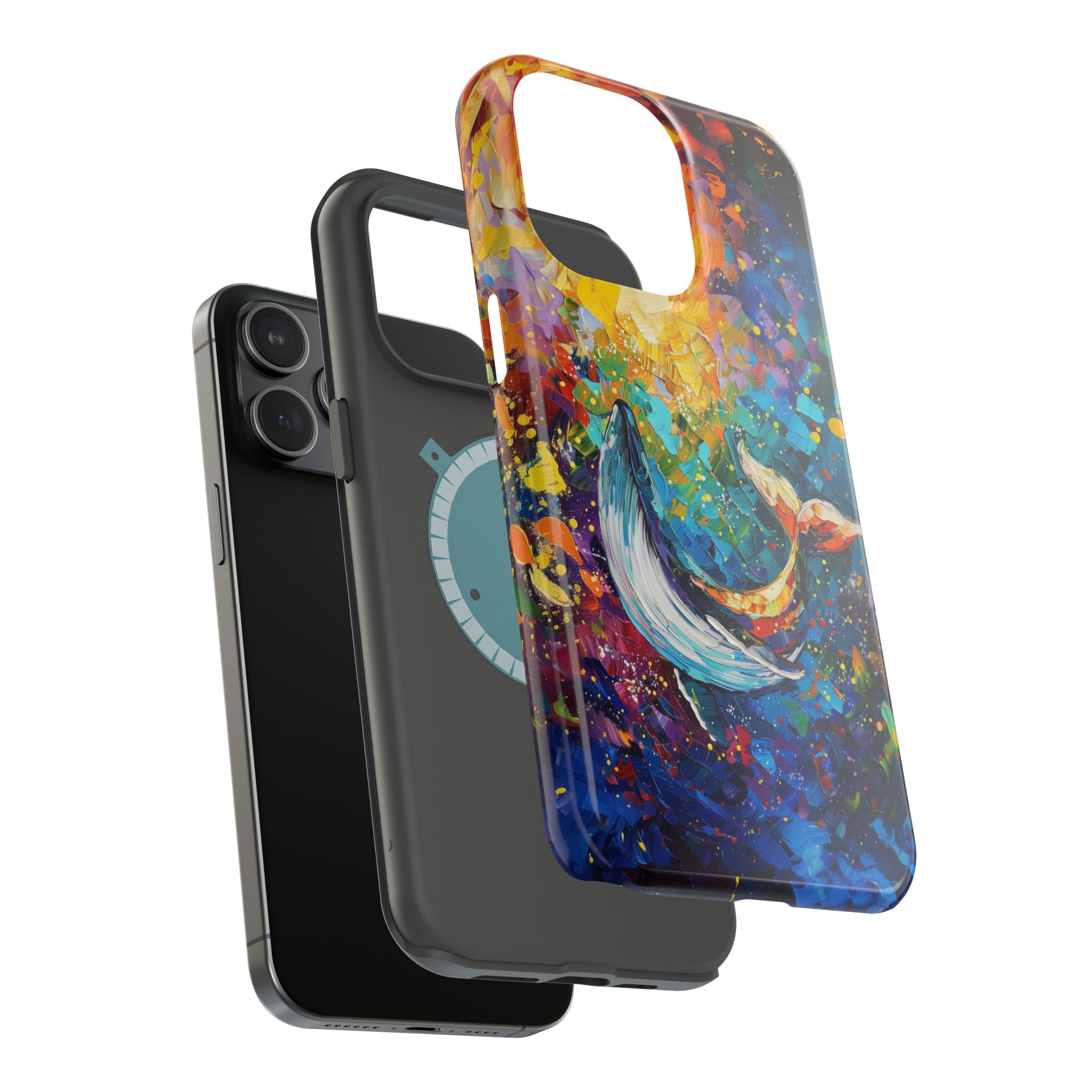 STIKISS™ Oil Paints Collection 01-019 Whale iPhone MagSafe Tough Case