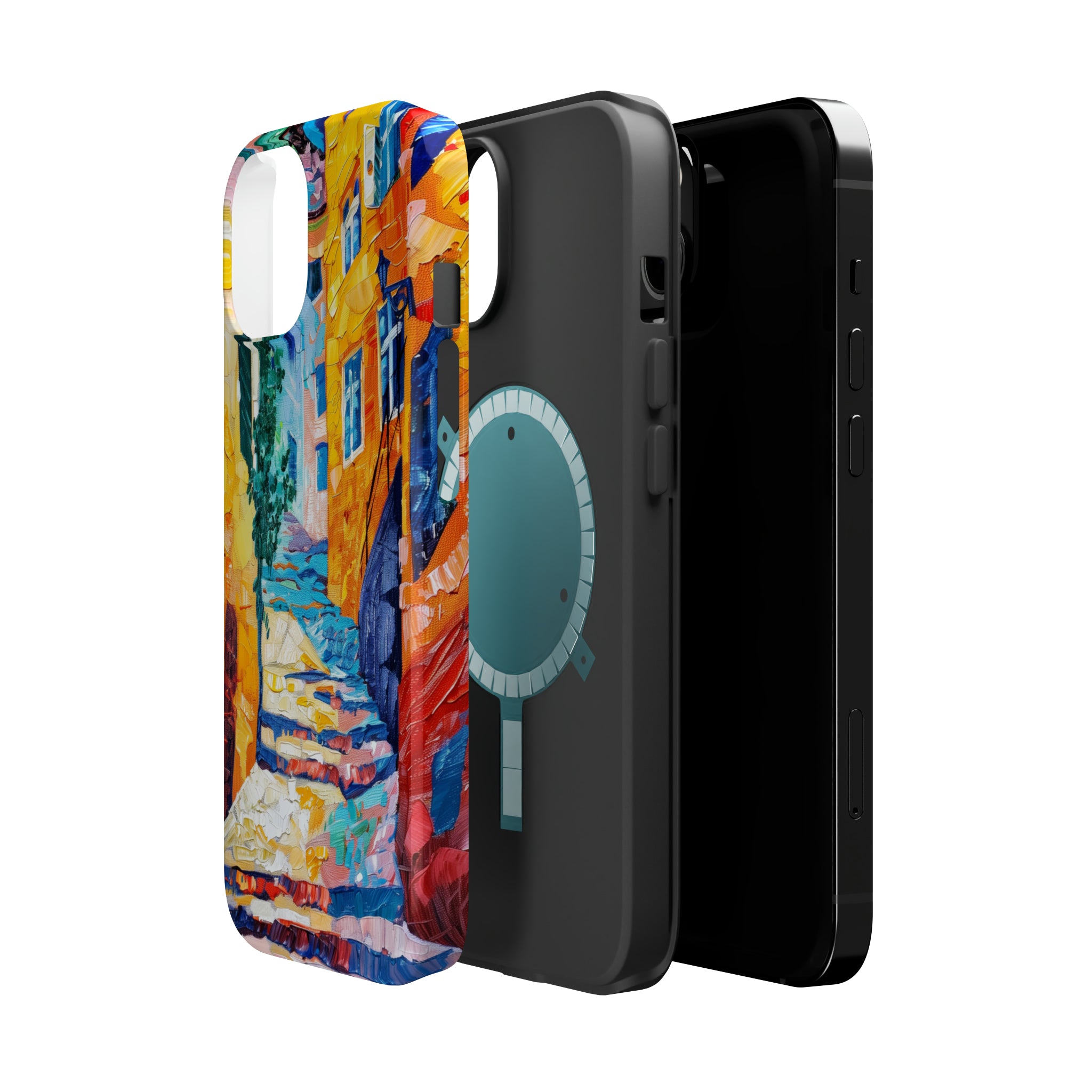 STIKISS™ Oil Paints Collection 01-014 Cozy Alleyway iPhone MagSafe Tough Case