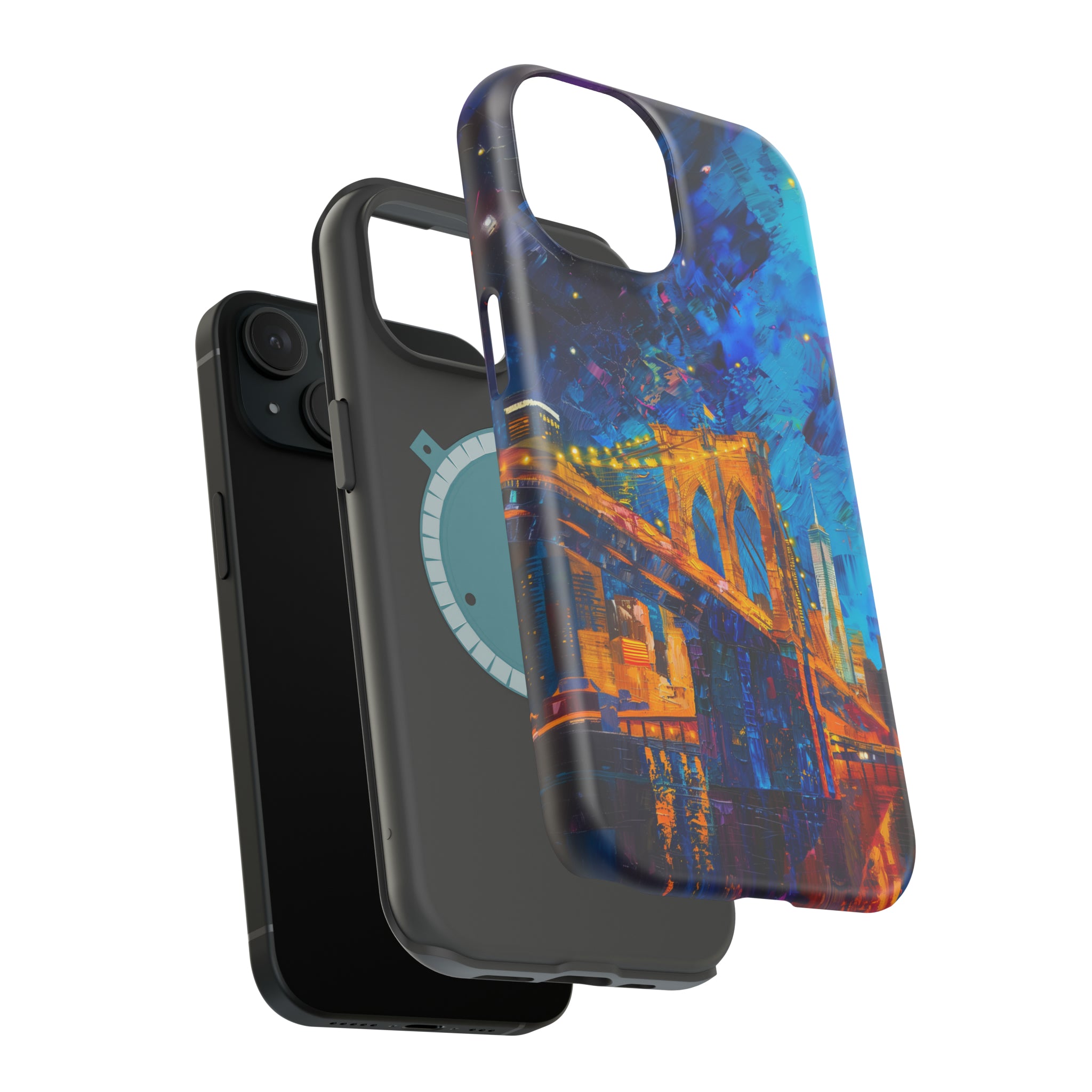 STIKISS™ Oil Paints Collection 01-007 Brooklyn Bridge iPhone MagSafe Tough Case