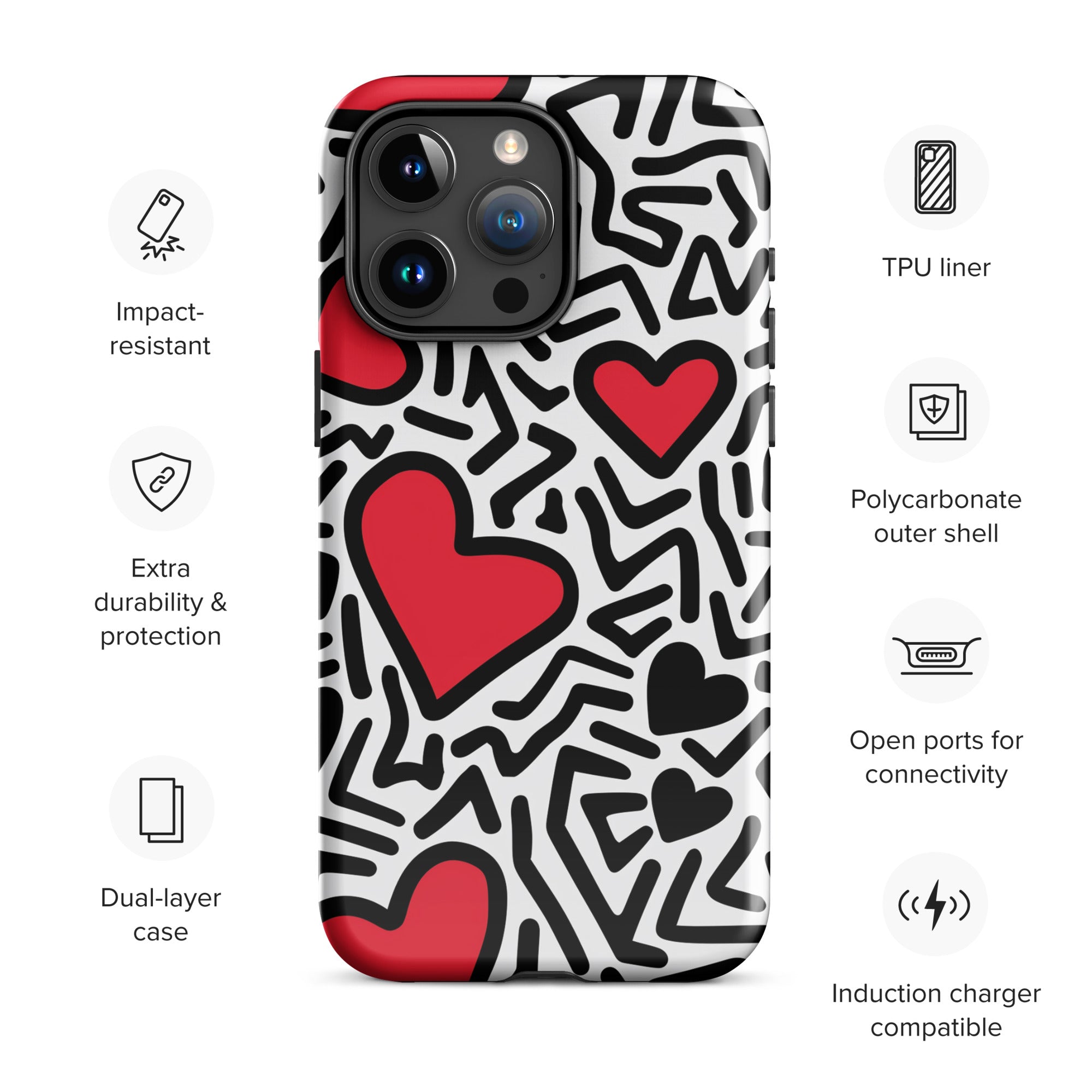 STIKISS™ Art Homage Keith Haring Collection 002 Tough iPhone® Case